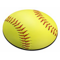 Softball Stock Round Natural Rubber Mouse Pad (8" Diameter)